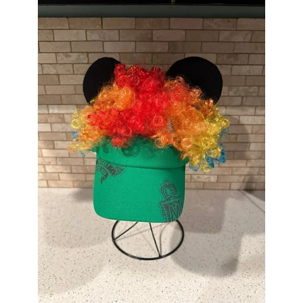 Disney Hat Pride Mickey Hat Wig Rainbow Black Ears b5‎